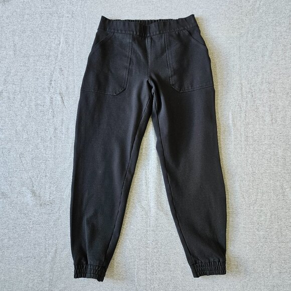 SPANX The Perfect Pant Women’s Size  Large Black Jogger Pants Ponte Knit - Picture 1 of 5